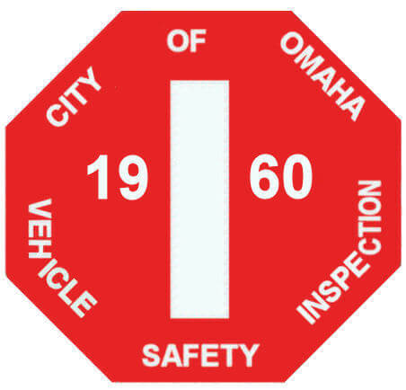 (image for) 1960 Nebraska Inspection sticker (OMAHA)